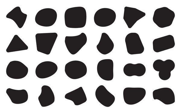 Blob abstract shapes Vector set design elements.