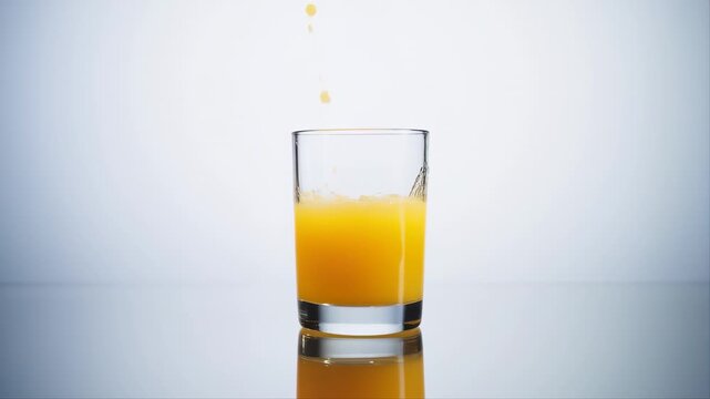 Orange Juice Being Poured Into a Glass with a Splash Effect Featuring Pouring, Liquid, Beverage with Drink and Citrus Elements for Fresh, Refreshing