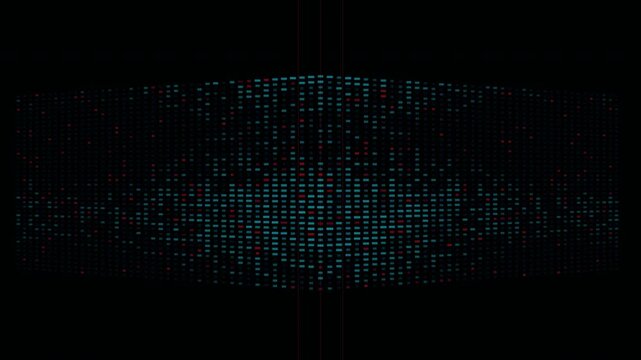 Changing hex codes and digital encryption keys in cyberspace.