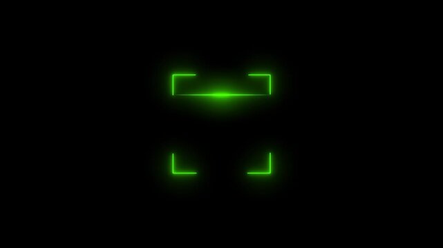 scanner icon animation isolated scanner neon shine icon animation.fingerprint biometric scanning animation.