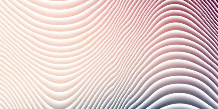 Abstract pink and white wavy 3D surface structure with abstract, background