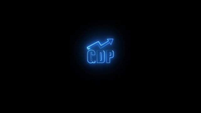GDP Growth concept on the transparent background. Global economy, national budgets, GDP, gross domestic product.