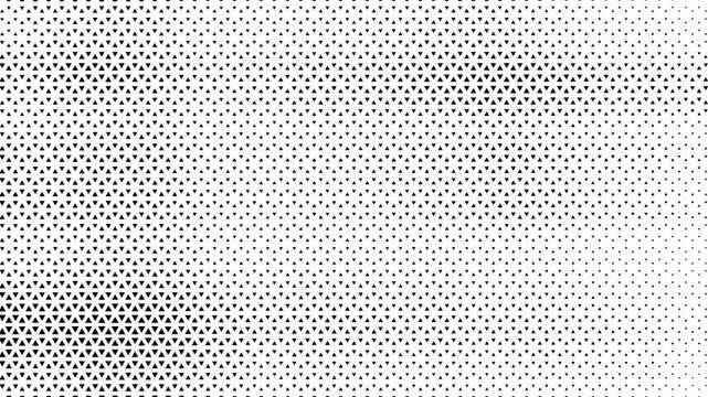 Minimalist Black and White Triangle Halftone Pattern Grid Transition with Dynamic Geometric Scale and Optical Opacity Distortion Video 4k video