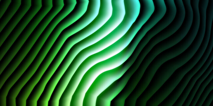 Dynamic abstract background with vertical green wave patterns, abstract