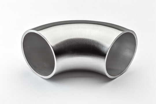 Stainless steel 304 satin-finish 90-degree mandrel bent tube elbow. Suitable for automotive exhaust, handrails, and industrial tube routing.