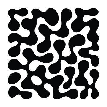 Organic blob shapes pattern on a white background