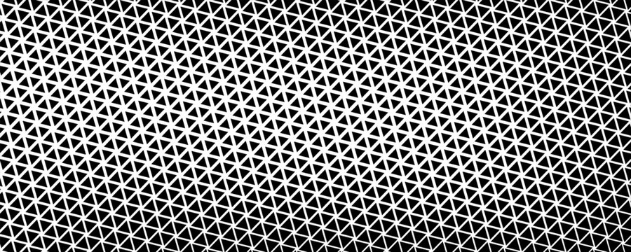 Abstract Black and White Geometric Triangle Mesh Halftone Background