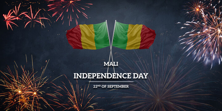 National flag of Mali for anniversary Independence day holiday