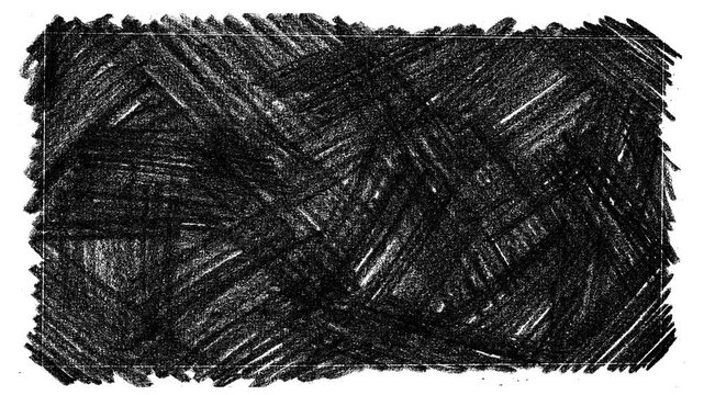 Black, hand, drawn, charcoal, scribble, animation, messy, hatch, texture, on, white, background, chaotic, grunge, motion, graphic, artistic, sketch, manual, drawing, creative, design, 4k.
