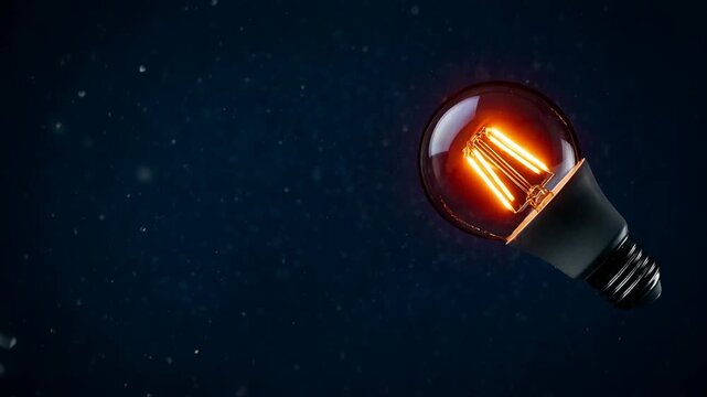Glowing electric incandescent light bulb exploding with flying glass shards. Dynamic burst of illumination and breaking glass. Technology destruction motion design.