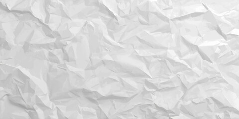 Fototapeta premium Abstract white crumpled paper texture background with realistic wrinkled and folded sheet details, soft gray creased surface for modern design and templates.