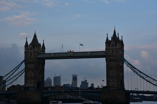 Victorian Tower Bridge Heritage Site Over River Thames London