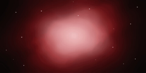 A cosmic nebula with swirling crimson and pink gas clouds, sprinkled with tiny distant stars, creates an abstract celestial backdrop of deep space wonder. © RD Visuals