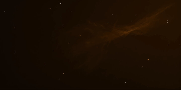 A faint nebula glows with ethereal beauty in the vast darkness of outer space, adorned with distant stars.