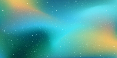 Abstract gradient background in teal, blue, and yellow hues with subtle speckles and a smooth, flowing texture, evoking a sense of calm and cosmic wonder. © RD Visuals