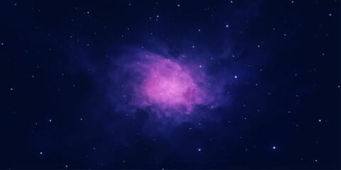 A vibrant nebula glows with cosmic dust and starlight in the vast expanse of deep space, a breathtaking spectacle of celestial beauty. © RD Visuals