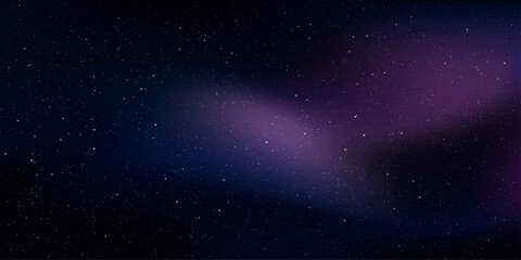 A breathtaking cosmic nebula swirls with vibrant hues of purple and deep blue, speckled with countless distant stars, evoking a sense of infinite wonder and cosmic mystery. © RD Visuals