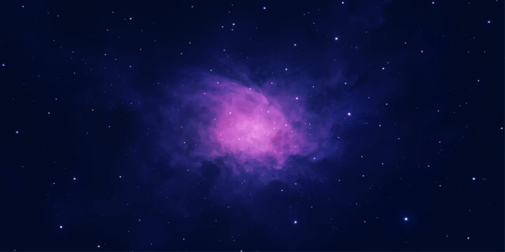 A vibrant nebula glows with cosmic dust and starlight in the vast expanse of deep space, a breathtaking spectacle of celestial beauty.