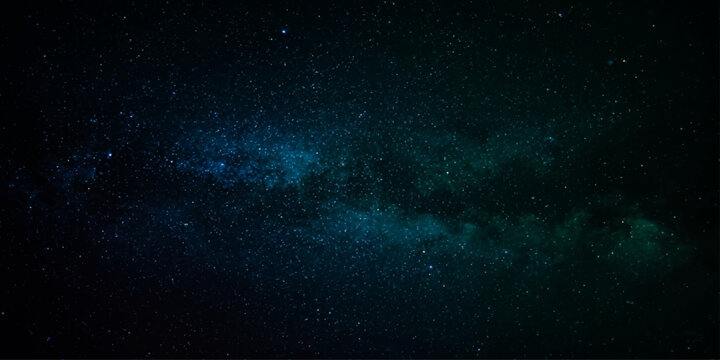 A breathtaking view of the vast night sky, filled with an endless expanse of shimmering stars, deep blue nebulae, and the mysterious beauty of the galactic expanse.