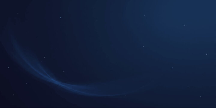 Abstract dark blue background with faint glowing wisps and subtle star-like dots, suggesting a cosmic or ethereal atmosphere, perfect for digital design elements.