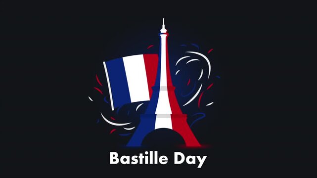 bastille day France Eiffel Tower flag