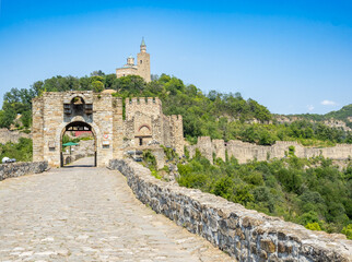 Fototapeta premium Tsarevets castle in Veliko Tarnovo city, Bulgaria