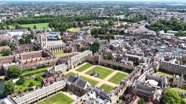 Trinity College Cambridge 4K Aerial Drone Footage