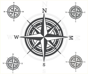Obraz premium Minimalist Vector Compass Design