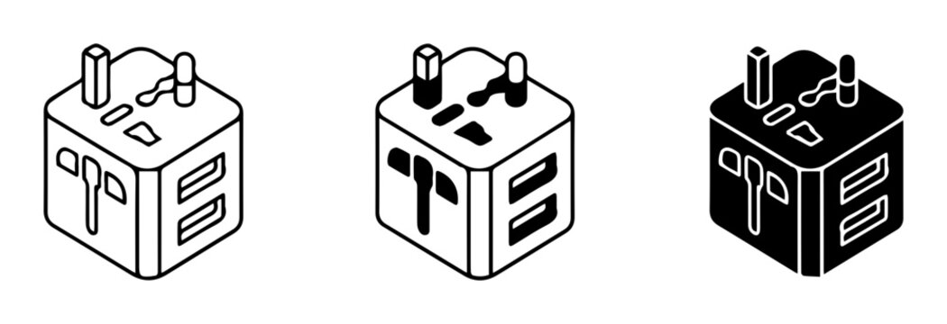 Universal Travel Adapter, International Power Plug, USB Charger Cube, Global Converter