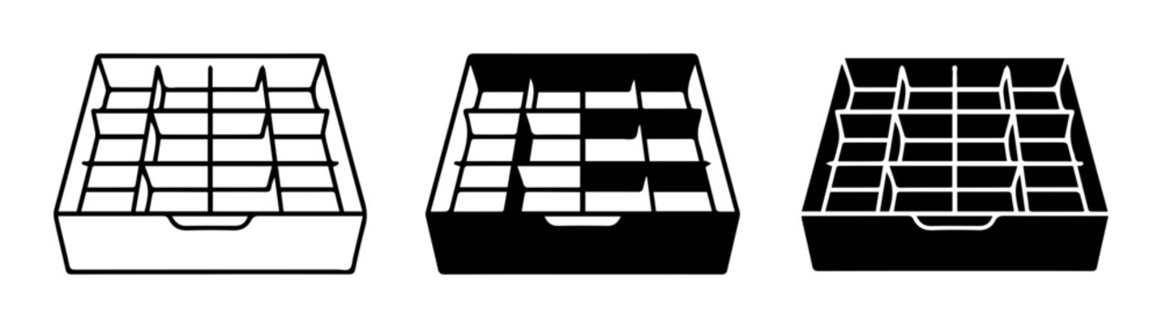 Organized Compartment Trays, Storage Boxes, Container Grids, Packaging Inserts, Set