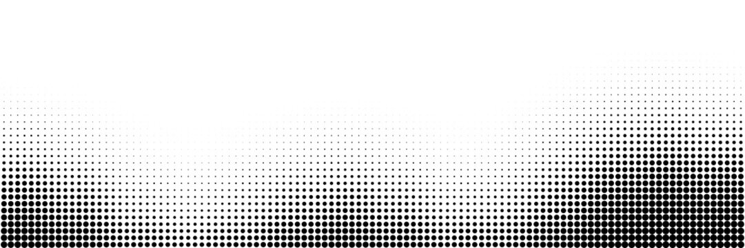 Abstract Black Halftone Dot Gradient Vector Background