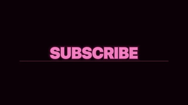 Pink YouTube Neon Subscribe Glow Animation Loop