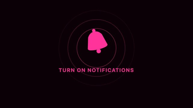 Pink YouTube Bell Notification Ring Animation Loop
