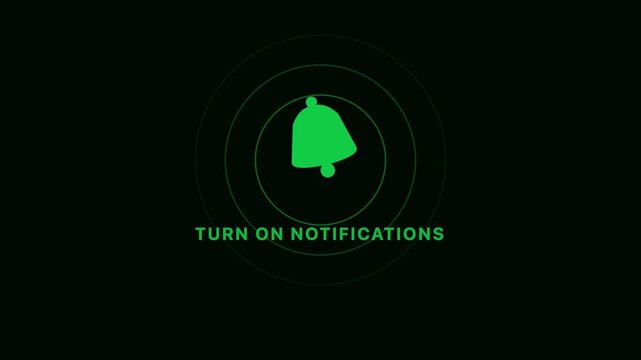 Green YouTube Bell Notification Ring Animation Loop
