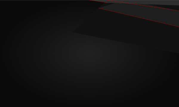 Dark Abstract Background With Subtle Geometric Layers And Sharp Red Lines For Modern Digital Professional Presentation