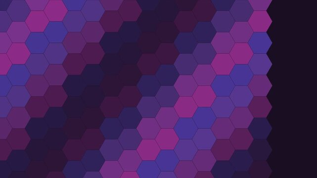 Animated Dark Tech hexagon geometric pattern background flowing loop