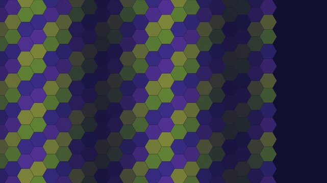 Animated Dark Rich hexagon geometric pattern background sweeping loop