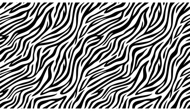 Premium Zebra Stripe Pattern Background Seamless Black and White Vector