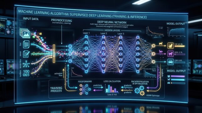 Machine learning neural network training process