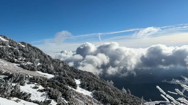 Hiking to Debela pec peak in SLovenia