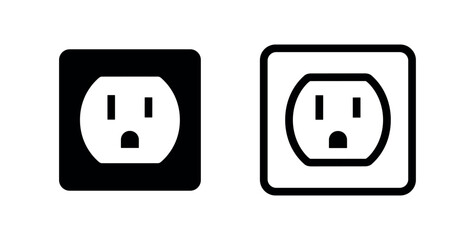 Electrical outlet or power socket icon (Type B US) © liubomir118809