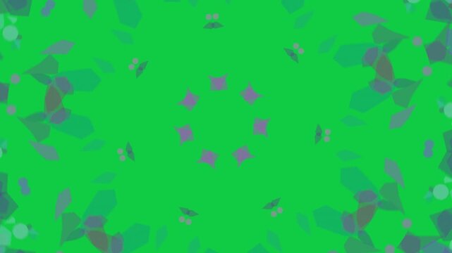 Opening frame forming ring mandala rotating and morphing into star creating symmetry on transparent