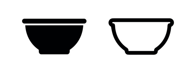 Fototapeta premium Kitchen Mixing Bowl Icon Vector Illustration