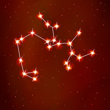 Sternbild Sch&uuml;tze am Himmel