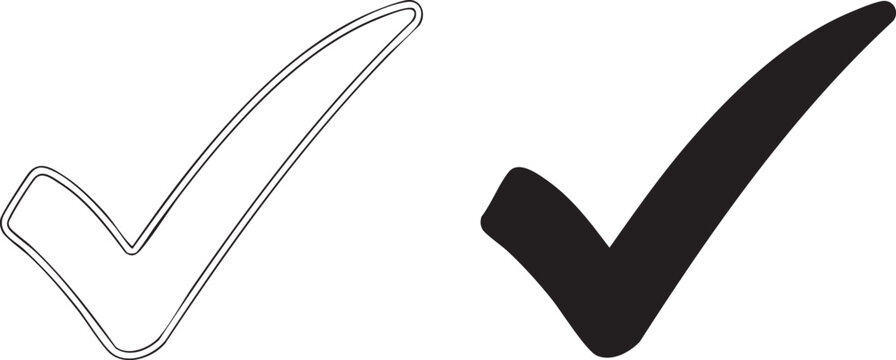 Black and gray checkmarks on white background check marks tick ticks verification