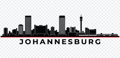 Fototapeta premium Johannesburg skyline silhouette