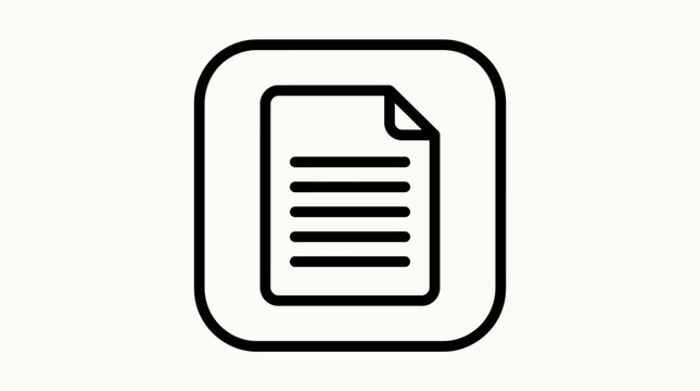 Folded paper document icon in rounded square.
