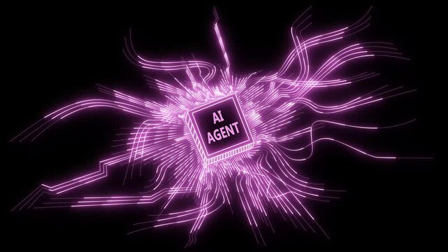neon Ai Hi-tech digital hud technology innovation futuristic circuit Abstract design. AI artificial intelligence.  micro chip design network connection Big data deep machine learning Cyberspace .