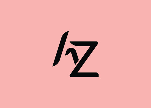 AZ Modern Monogram Icon. Clean geometric letterform evokes simplicity, elegance, and contemporary graphic design sensibility.