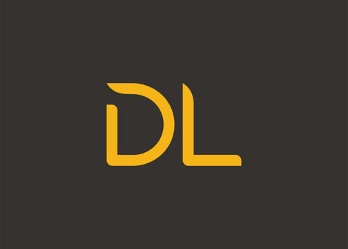 DL Modern Monogram Icon. Clean geometric letterform evokes simplicity, elegance, and contemporary graphic design sensibility.